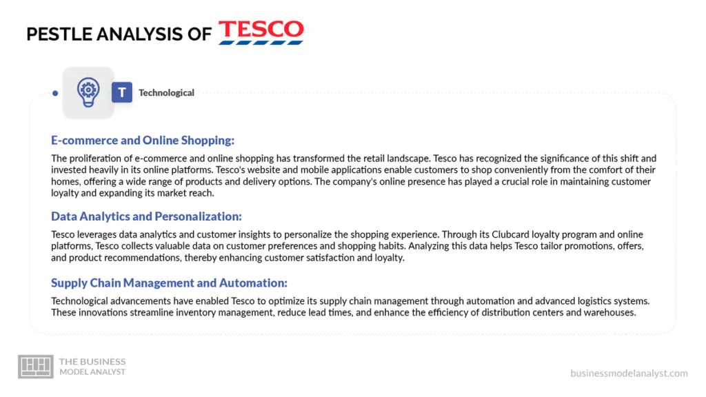 Tesco Technological Factors - Tesco PESTLE Analysis