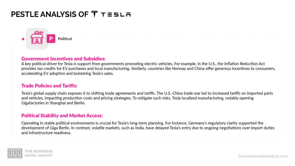 Tesla Political Factors - Tesla PESTLE Analysis